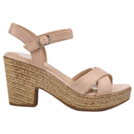 Queentina Sandály Na Baru hnědý Queentina Sandály Na Baru hnědý