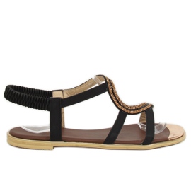 Asymetrické černé sandály GD4157 Black černý