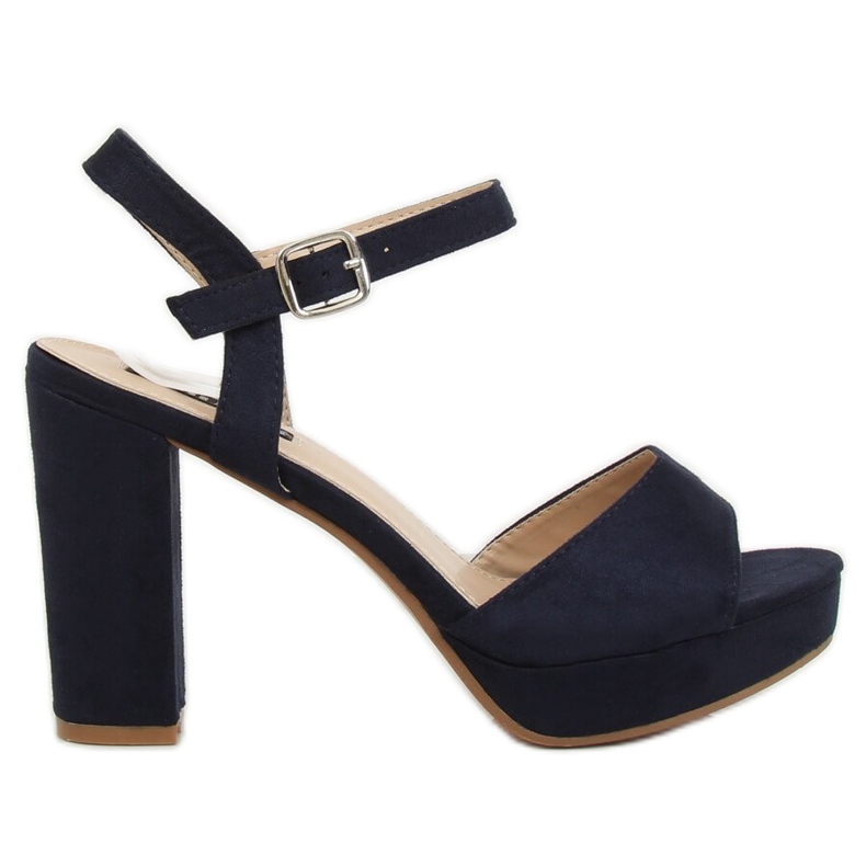 Sandály na platformě YL96095 Navy námořnická modrá