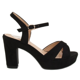 Černé černé sandály JC15017 Black černý