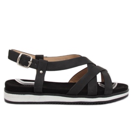 Černé dámské sandály 1499 Black černá
