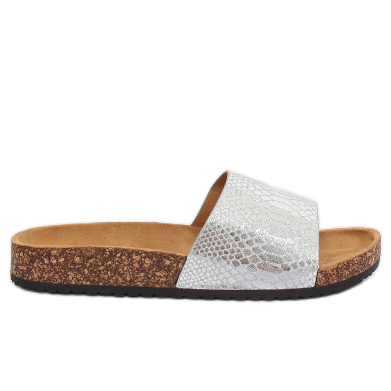 Stříbrné dámské stříbrné pantofle PK44491 Silver šedá