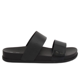 Černé dámské černé pantofle TS-23 Black černý