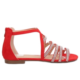 Červené dámské sandály LL6339 Red červený