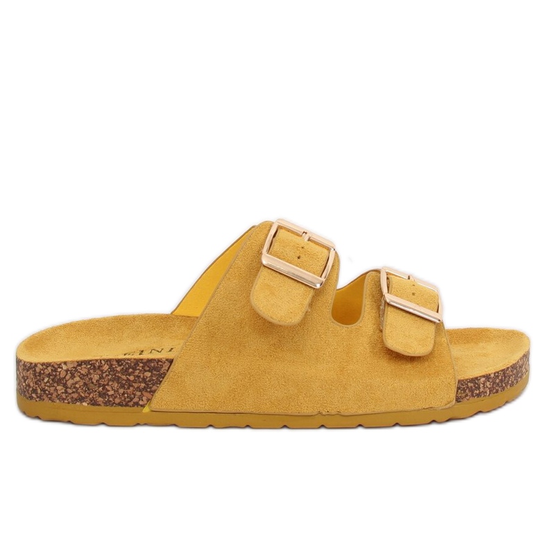 Žluté dámské žluté pantofle 6105 žluté žlutá