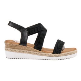 Bello Star Espadrilles Nazouvací sandály černý