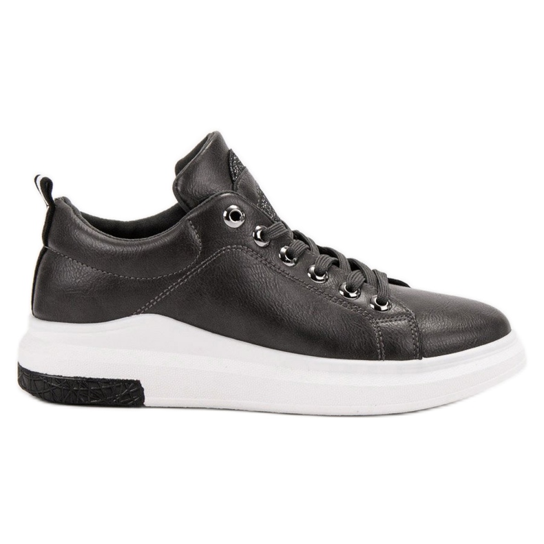 Weide Stylové šněrovací tenisky šedá