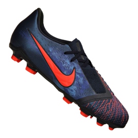 Kopačky Nike Phantom Vnm Elite Fg Jr AO0401-440 černý námořnická modř
