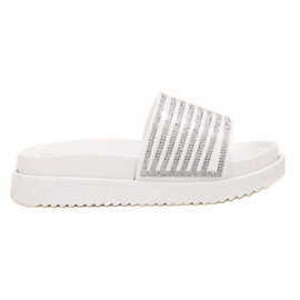 Bello Star Pantofle S Krystaly bílý Bello Star Pantofle S Krystaly bílý