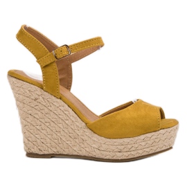 JESSY ROSS Hořčičné sandály žlutá JESSY ROSS Hořčičné sandály žlutá