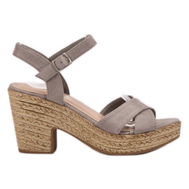 Queentina Sandály Na Baru šedá Queentina Sandály Na Baru šedá