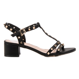 SDS Rockové sandály na pólu černý