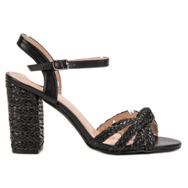 Pletené sandály VICES černý