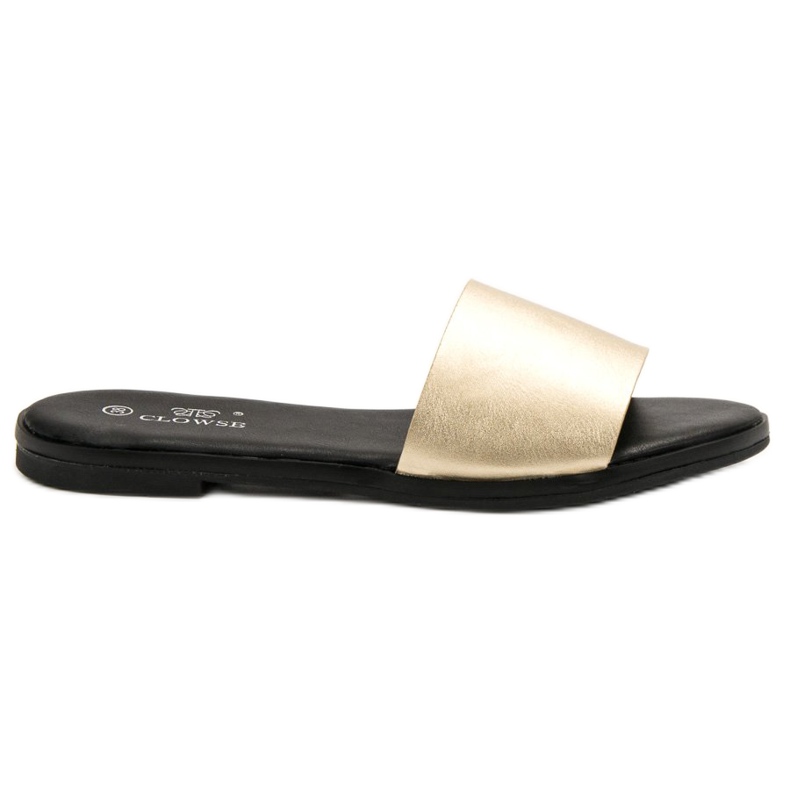 Clowse Klasické zlaté pantofle zlatý