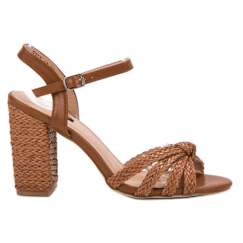 Pletené sandály VICES hnědý