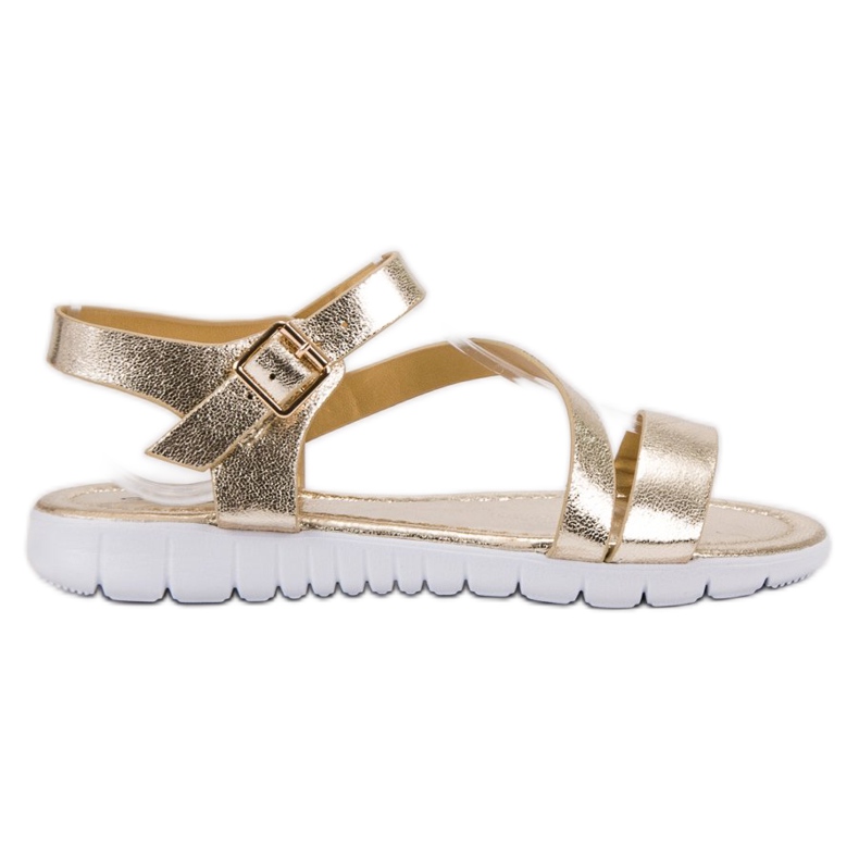 SHELOVET Sandály se zapínáním na přezku žlutá SHELOVET Sandály se zapínáním na přezku žlutá