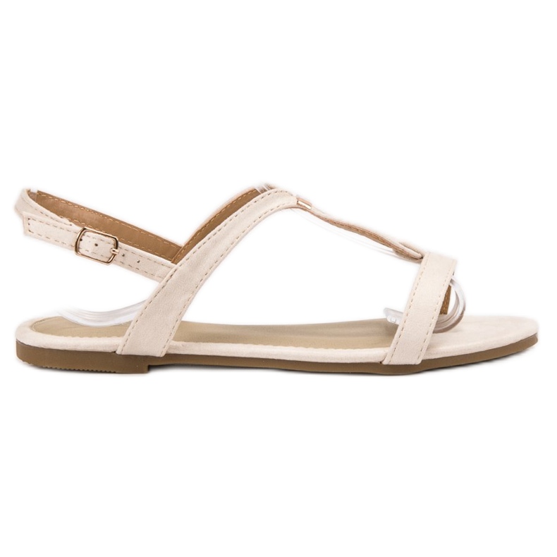 Clowse Stylové semišové sandály hnědý