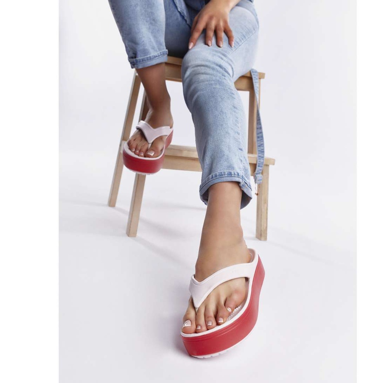 Crocs Crocband Platform Flip 6QB Barely Pink Pepper vícebarevný