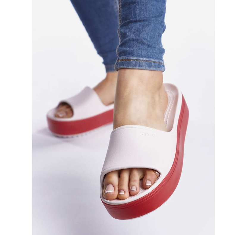 Crocs Crocband Platform Slide 6QB Barely Pink Pepper vícebarevný
