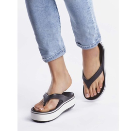 Crocs Crocband Platform Flip 066 Black White vícebarevný