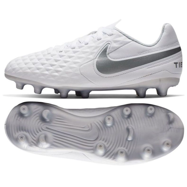 Kopačky Nike Tiempo Legend 8 Club FG / MG Jr AT5881-100 vícebarevný bílý