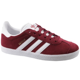 Červené boty Adidas Gazelle Jr CQ2874 bílý