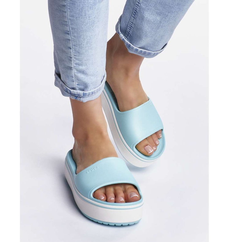 Crocs Crocband Platform Slide 4JE Ice Blue Ice Blue modrý