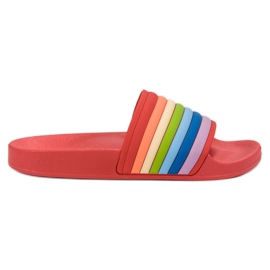 Sweet Shoes Barevné gumové žabky červený vícebarevný