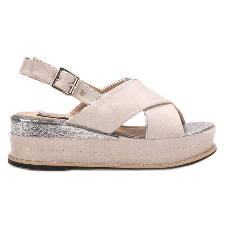 Lily Shoes Sandály se zapínáním na přezku hnědý
