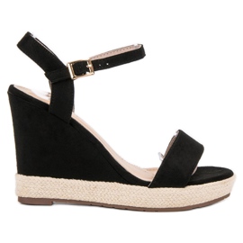 Seastar Černé sandály Espadrilles černá