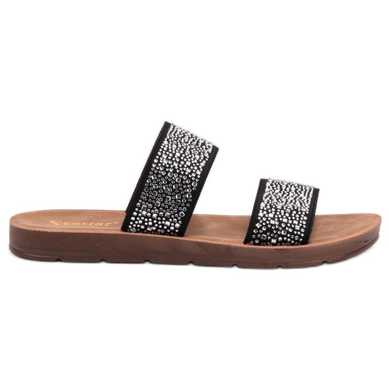 Seastar Pantofle s krychlovým zirkonem černá Seastar Pantofle s krychlovým zirkonem černá