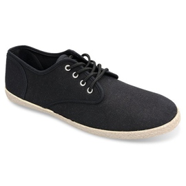 Tenisky Espadrilles Straw Sole 8740 Black černá