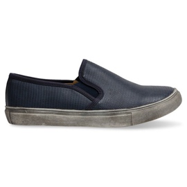Nazouvací tenisky Slip On 2207 Navy Blue námořnická modř