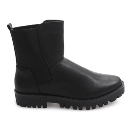 Teplé boty Jodhpur boty s gumičkou 976-PA Black černý