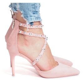 Růžové sandály B-50 růžový