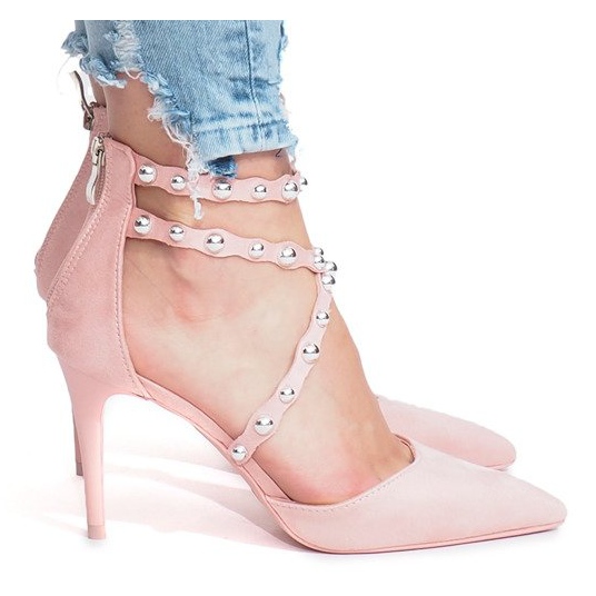 Růžové sandály B-50 růžový
