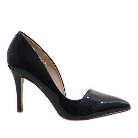 Černé asymetrické podpatky C26 černá
