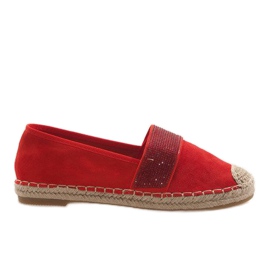 Červené espadrilky 6548 červený