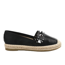 Černé espadrilky se 1706 cvočky černá Černé espadrilky se 1706 cvočky černá