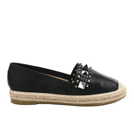Černé espadrilky se 1706 cvočky černá Černé espadrilky se 1706 cvočky černá