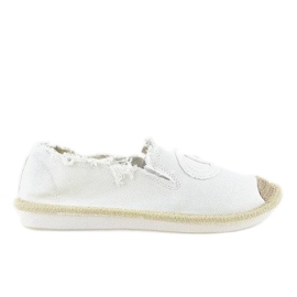 Bílé nazouvací espadrilky NB273P-3 bílý