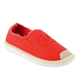 Červené nazouvací espadrilky XY2618-4 červený