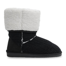 Teplé eskymácké boty 7715 černé černý