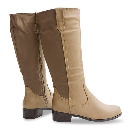 Vysoké teplé boty 8524 Khaki zelená