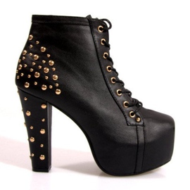 Boty Na Podpatku K771 Černá černý