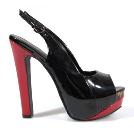 Lodičky Sandály Na Platformě A8030 Černá černý