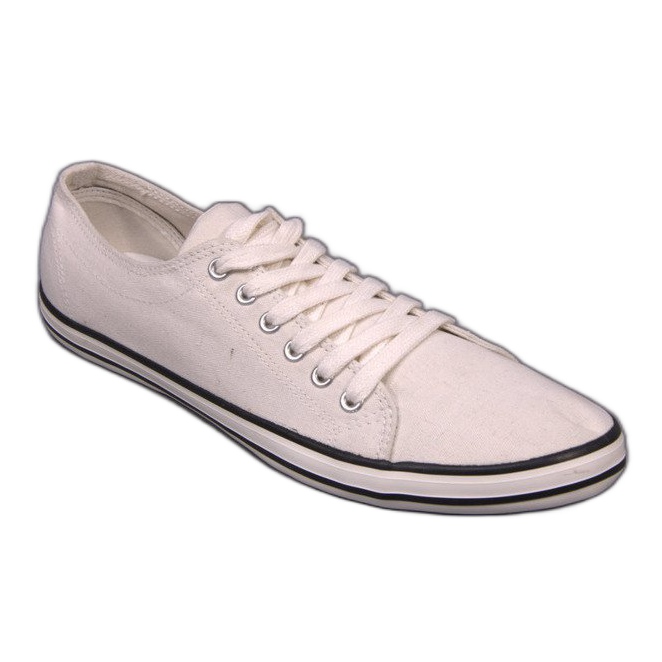 Látkové tenisky s páskem 125 bílé bílý