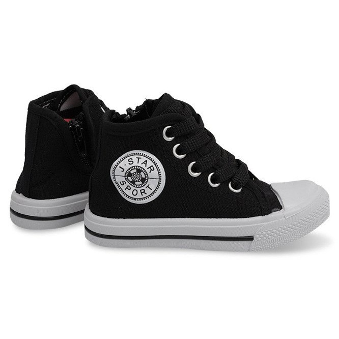 Vysoké dětské tenisky Y1312 černé černá