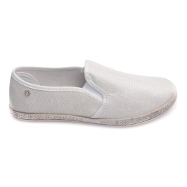 Lesklé tenisky Espadrilles B740 White bílý
