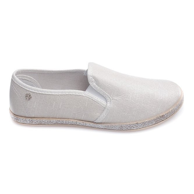 Lesklé tenisky Espadrilles B740 White bílý